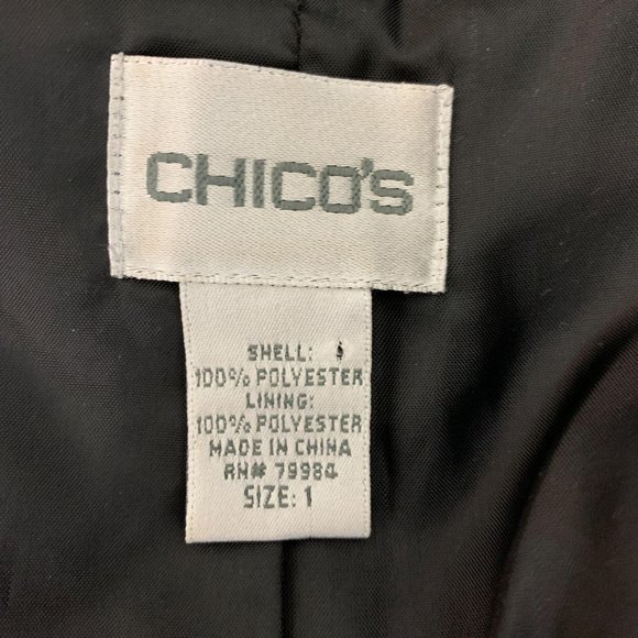 Chico's 1 M Gold Leaf Blazer Jacket Career Busines - Picture 6 of 7